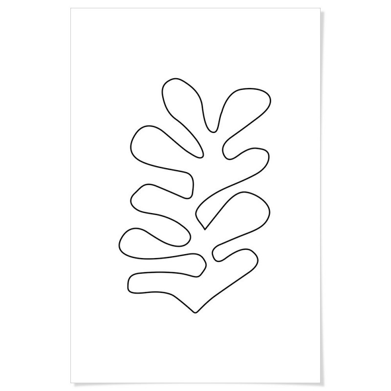 Matisse Inspired Cutout White Art Print