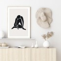 Matisse Inspired Woman Black Art Print