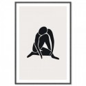 Matisse Inspired Woman Black Art Print