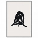 Matisse Inspired Woman Black Art Print