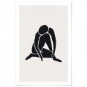 Matisse Inspired Woman Black Art Print