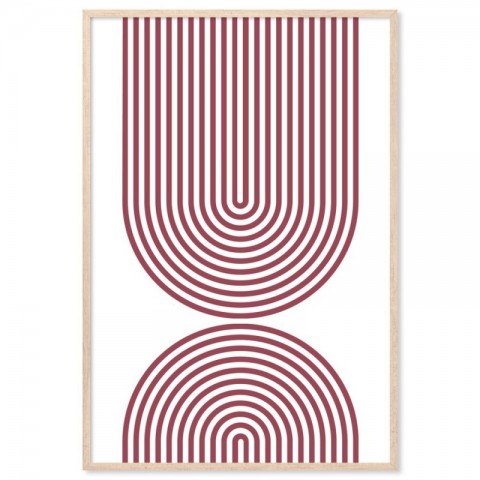 Mid Century Geometric Stack Art Print