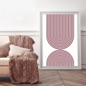 Mid Century Geometric Stack Art Print