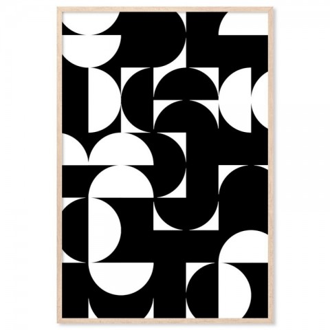 Mid Century Mono Abstract Art Print