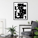 Mid Century Mono Abstract Art Print