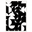 Mid Century Mono Abstract Art Print