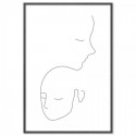 Mother Child Line Drawing Art Print