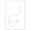Mother Child Line Drawing Art Print