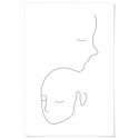 Mother Child Line Drawing Art Print