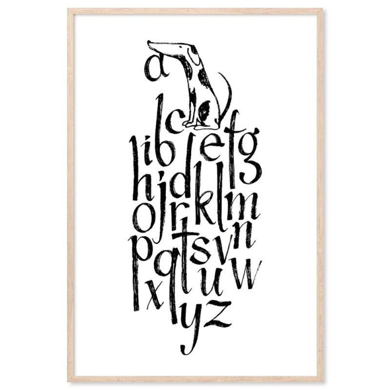 Dog Alphabet Art Print