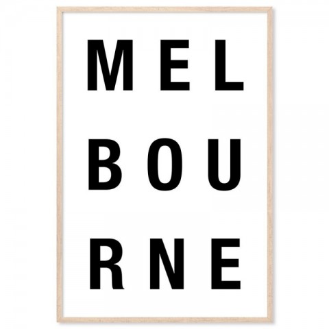 Melbourne Text Art Print