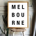 Melbourne Text Art Print