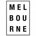 Melbourne Text Art Print