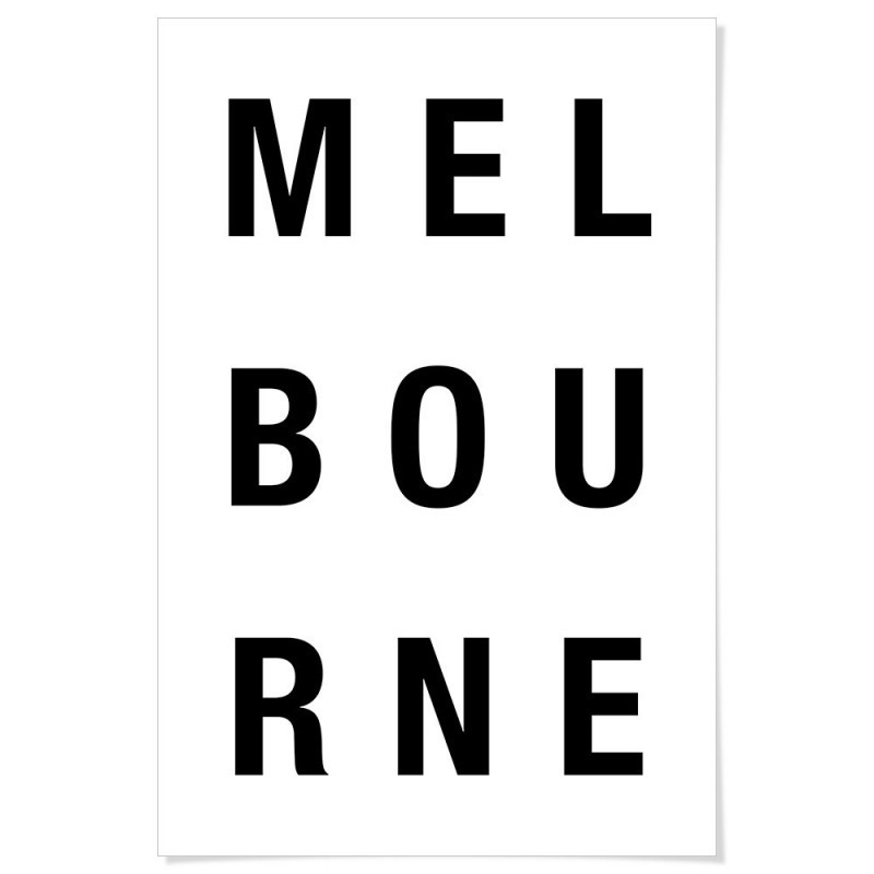 Melbourne Text Art Print