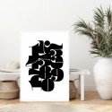 Pompadour Numbers Art Print