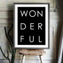 Wonderful Text Art Print