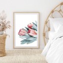 Protea Flowers Bouquet Art Print