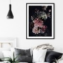 Vintage Flowers Peonies Hydrangea Art Print