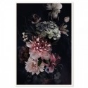 Vintage Flowers Peonies Hydrangea Art Print