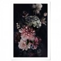 Vintage Flowers Peonies Hydrangea Art Print