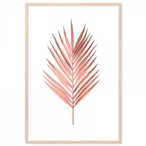Palm Leaf Pink Art Print