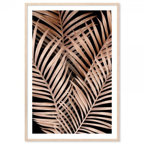 Palm Leaves Nude Pink Art Print