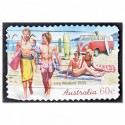 Australian Surf Stamp 1970s Art Print