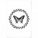 French Provincial Butterfly Monochrome Art Print