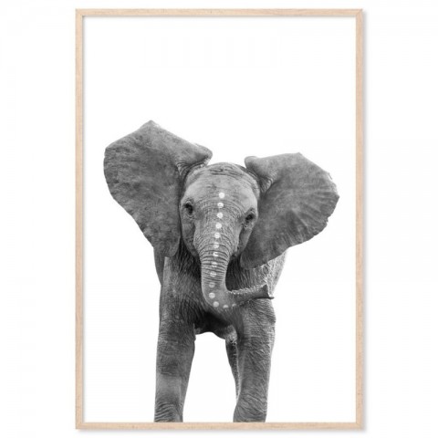 Baby Elephant Dots Art Print