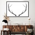 Deer Antlers Elegant Art Print