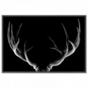 Deer Antlers Midnight Art Print