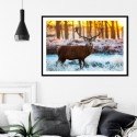 Deer At Sunset Art Print