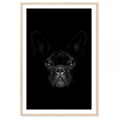 French Bulldog Black Art Print