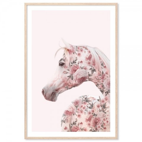 Horse Of The Roses Art Print