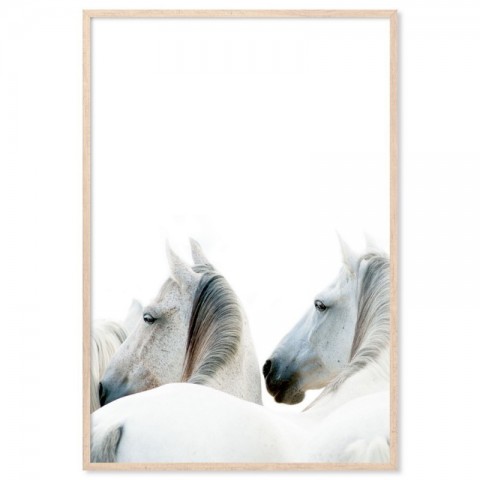 White Horses Art Print