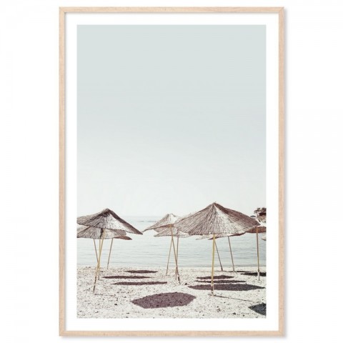 Beach Parasols Art Print