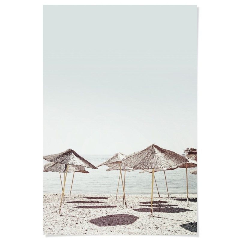 Beach Parasols Art Print