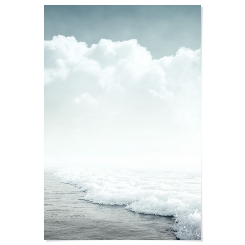 Beach White Wash Art Print