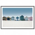 Brighton Beach Bathing Boxes Art Print