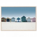 Brighton Beach Bathing Boxes Art Print