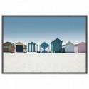 Brighton Beach Bathing Boxes Art Print