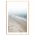 Misty Morning Beach Art Print