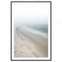 Misty Morning Beach Art Print