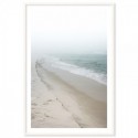 Misty Morning Beach Art Print