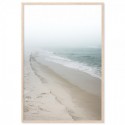 Misty Morning Beach Art Print