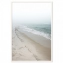 Misty Morning Beach Art Print