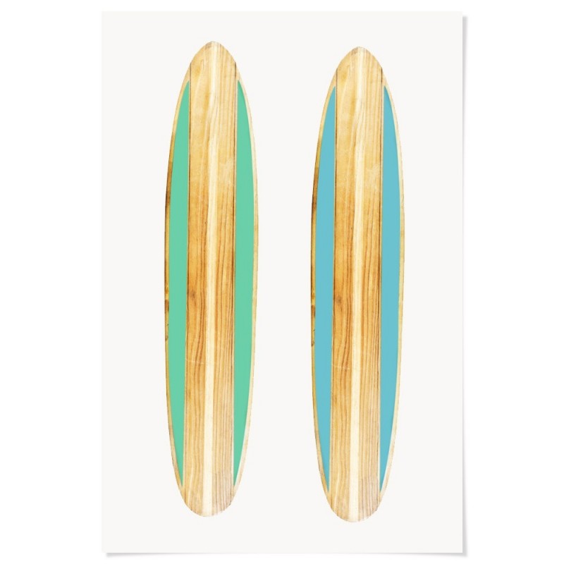 Vintage Surfboards Art Print