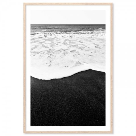 Black Sand Beach Art Print