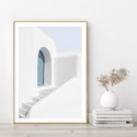 Santorini Seaside Home Art Print