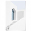 Santorini Seaside Home Art Print